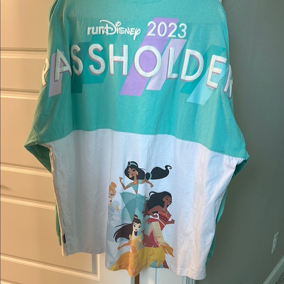 Disney Tops - Disney RunDisney 2023 Passholder Jersey - Teal and White